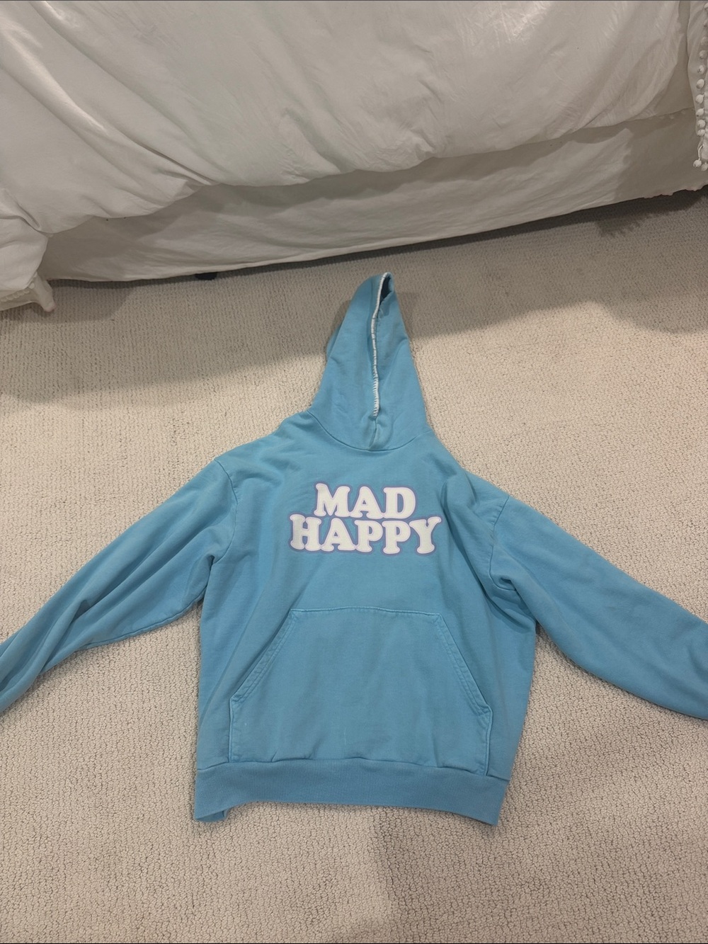 MAD HAPPY Blue Pullover Hoodie